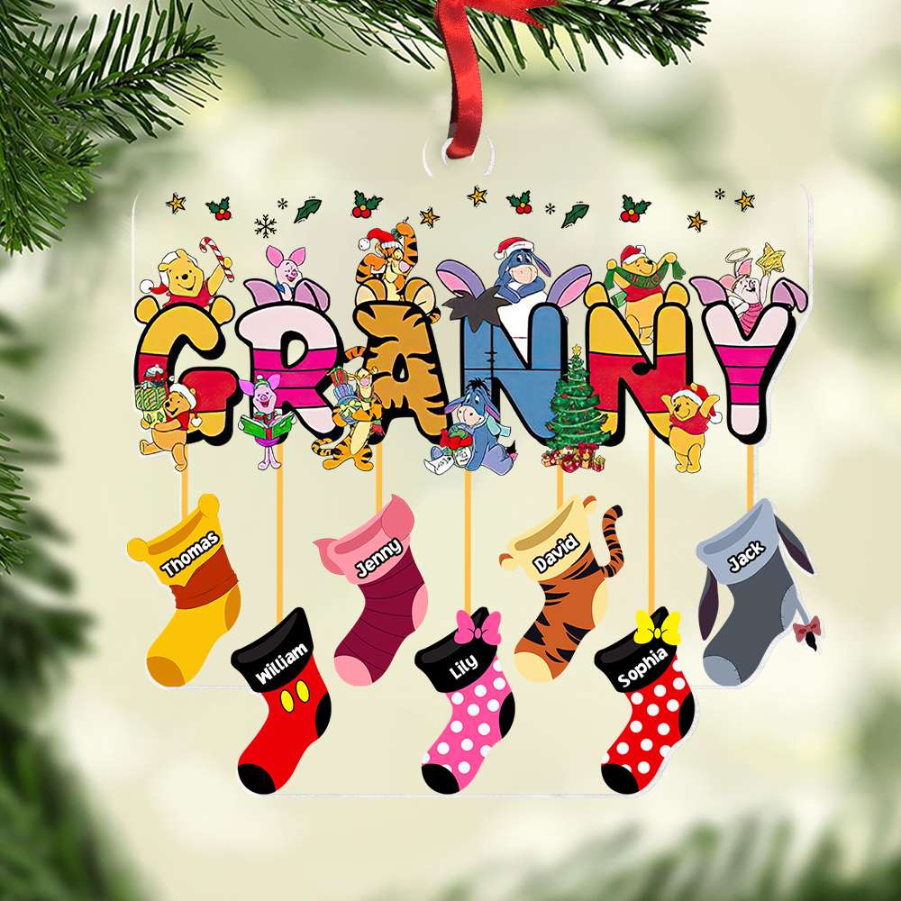 Personalized Gifts For Grandma Socks Christmas Ornament 04Xqdt251024 - Image 3
