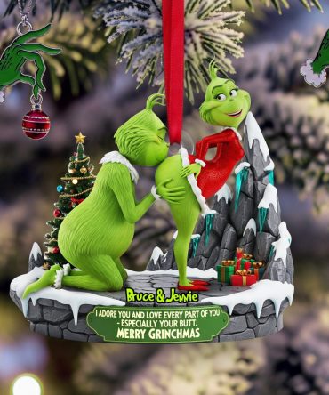 Funny Green Couple Ornament Personalized Christmas Gifts For Couple 021Ohlu090925