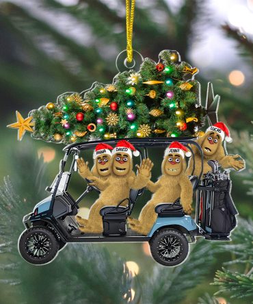 Personalized Gifts For Golf Friends Christmas Ornament, Bigfoot Riding Golf Cart 031Qhtn240924
