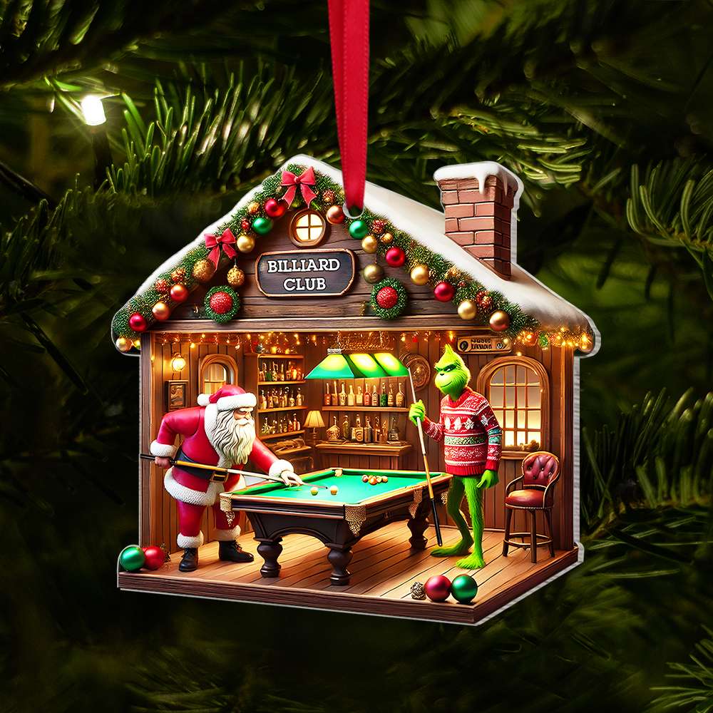 Personalized Christmas Gifts Billiard House Acrylic Ornament 04Tgmh141124