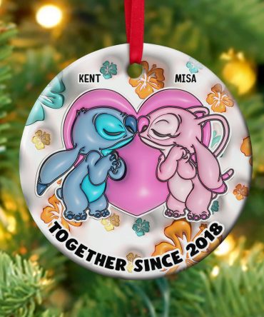 Sweet Cartoon Couple, Personalized 03Napu261023 Ornament, Gift For Christmas