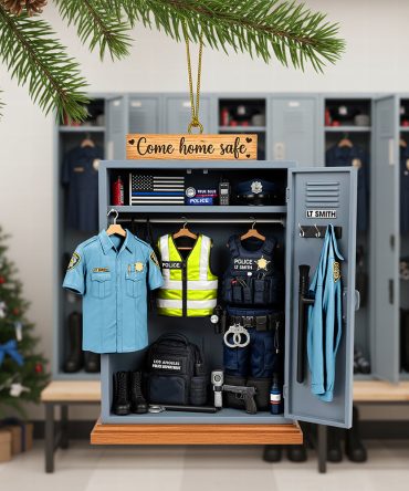 Police Locker Acrylic Ornament - Personalized Christmas Gifts For Officers 06Qhqn040925