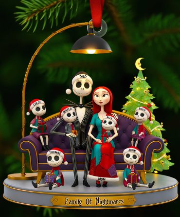 Spooky Family Christmas Ornament Personalized Gifts For Family 04Ohdt241025