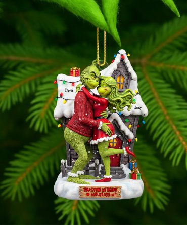 Green Couple Ornament - Personalized Gifts For Couple 01Natn190825