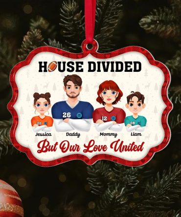 Personalized Christmas Gifts For Football Family Ornament 04Hupu151024Hg