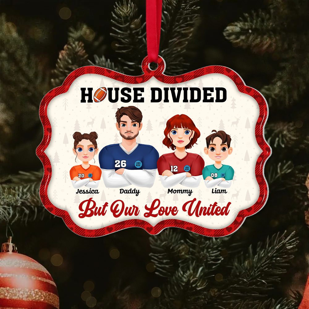 Personalized Christmas Gifts For Football Family Ornament 04Hupu151024Hg