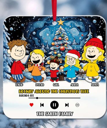 Personalized Gifts For Family Acrylic Ornament Around The Christmas Tree 03Xqlu251124Da