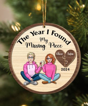 Personalized Christmas Gifts For Couple Wood Ornament 01Xqmh141024Hh