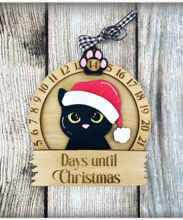 Gifts For Cat Lovers Christmas Ornament 48Acxx280824 Black Cat Countdown Days Until Christmas