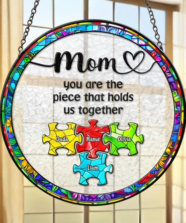 Puzzle Stained Glass - Personalized Gifts For Mom 02Acdt240325