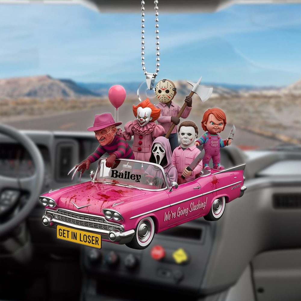 Horror Characters Car Ornament - Personalized Gifts For Horrror Movie Fans 03Nalu050825
