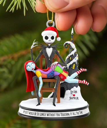 Personalized Gifts For Christmas,  The Ghost & The Rag Doll Couple Acrylic Ornament 02Natn090925