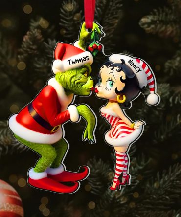 Personalized Gifts For Couple Christmas Ornament Kiss Under The Mistletoe 05Xqpu061124