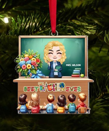 Personalized Gift For Teacher Ornament, Best Teacher Ever 01Qhmh141124Hh