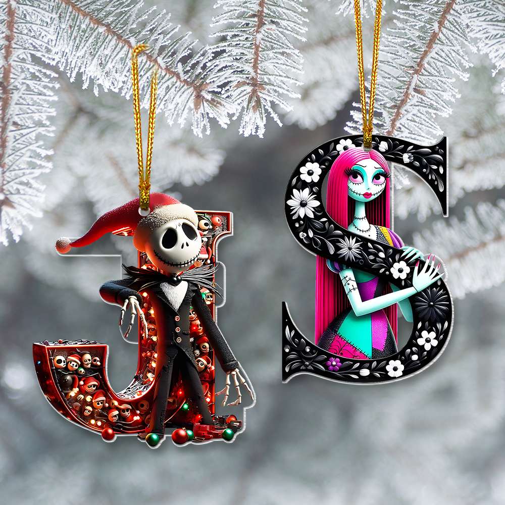 Personalized Christmas Gift For Couple Alphabet Ornament 023Kamh291024
