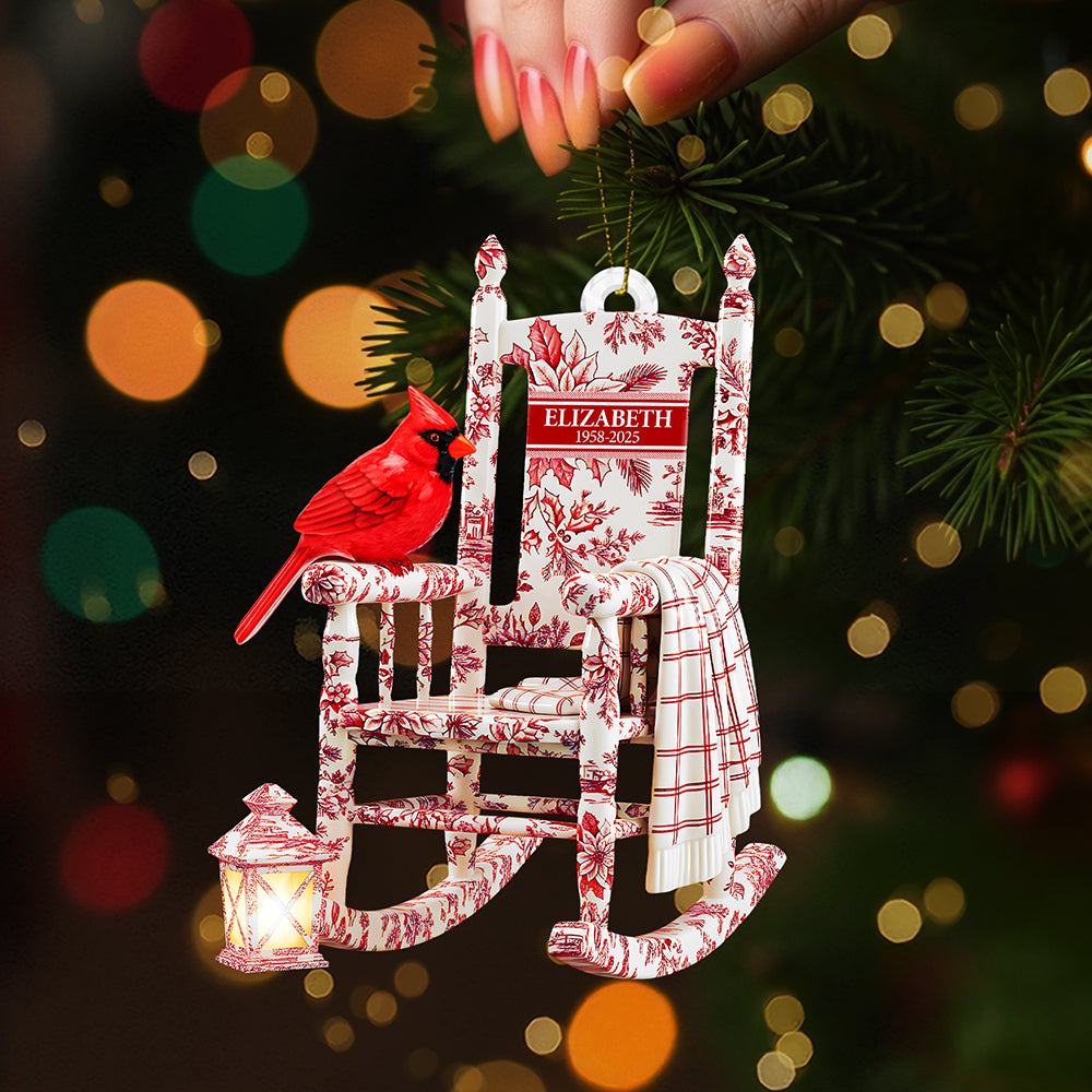 Heaven Cardinal Toile De Jouy Ornament - Personalized Gifts For Loved Ones 04Pgta060925
