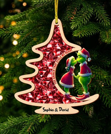 Personalized Gifts For Couple Christmas Ornament 02Xqtn181124 Christmas Tree Couple Kissing