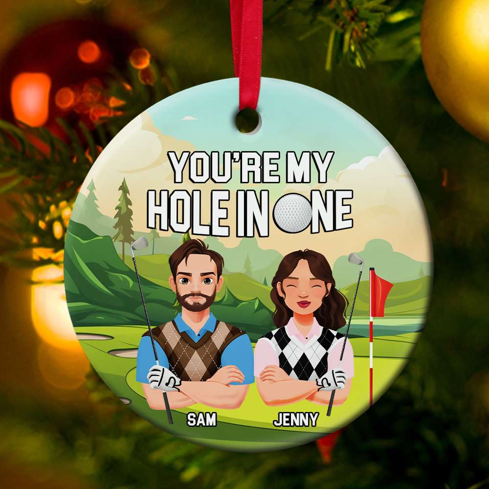 Personalized Christmas Gifts For Golf Couple Ornament 02Tomh301024Pa