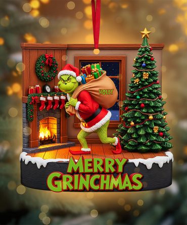 Funny Green Monster Ornament - Personalized Gifts For Loved Ones 04Pgta090825