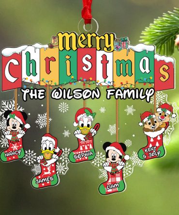 Personalized Gifts For Family Ornament, Cute Stockings 03Qhpu160824