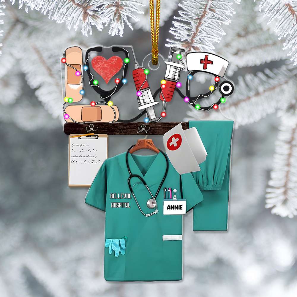Personalized Gifts For Nurse Christmas Ornament 02Ohlu161024