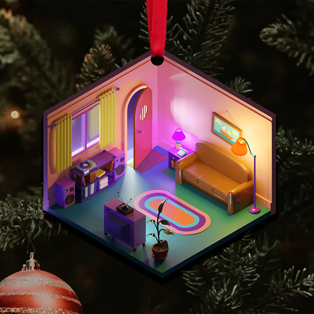 Personalized Gifts For Movie Lover Christmas Ornament Isometric Room 01Todt201124