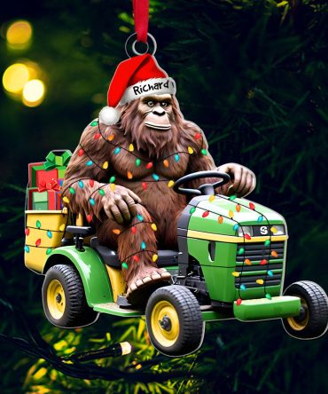Personalized Christmas Gifts, Big Foot And Lawn Tractor Ornament 04Ohqn260924
