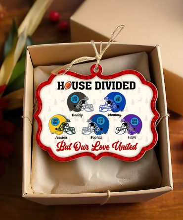 Personalized Christmas Gift For Family Ornament Football Helmet 05Hupu151024
