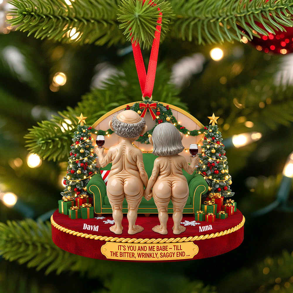 Personalized Gifts For Drinking Lover Old Couple Christmas Ornament 01Natn230925 - Image 2