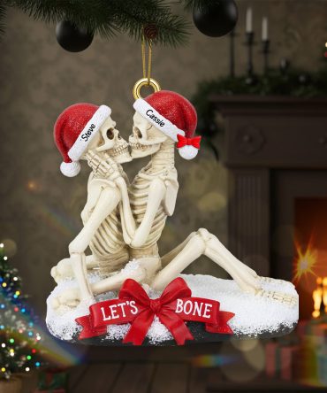 Excited Bone Couple Christmas Ornament, Personalized Gifts For Couple 02Qhmg100925