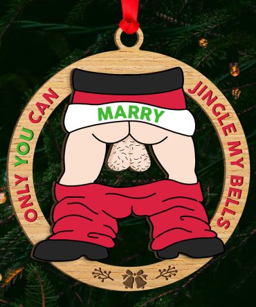 Personalized Funny Christmas Gifts For Him Wood Ornament 04Acdt130924