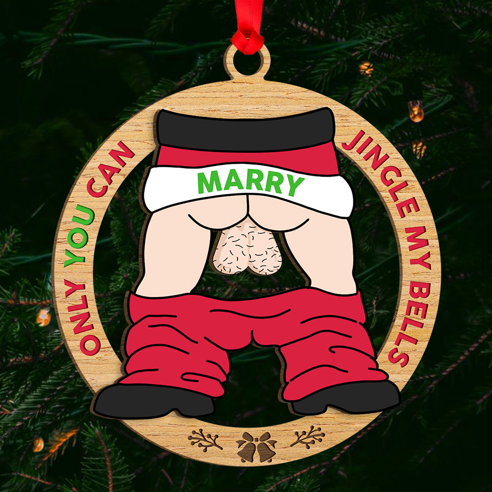 Personalized Funny Christmas Gifts For Him Wood Ornament 04Acdt130924