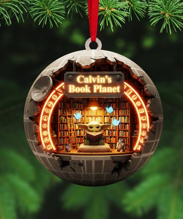 Personalized Gifts For Christmas, Book Planet Acrylic Ornament 01Kita041025