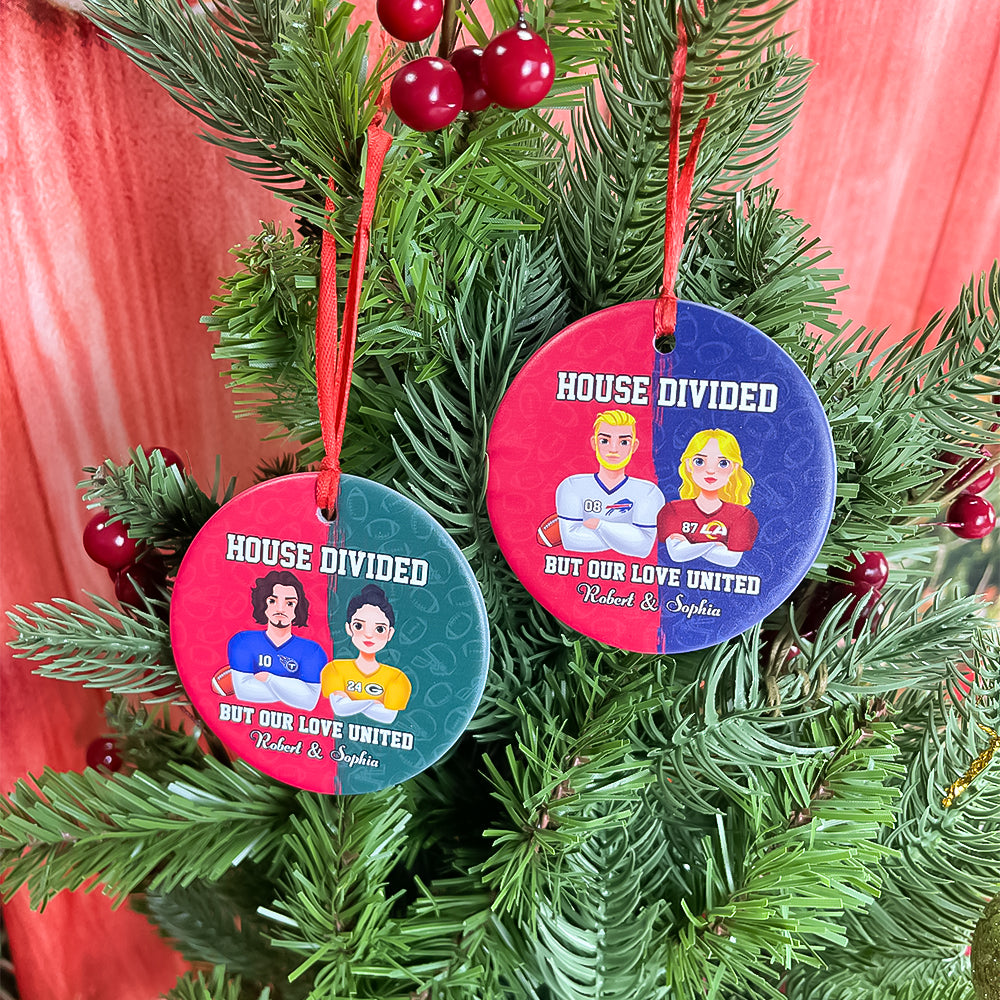 Personalized Christmas Gifts For Couple Ornament American Football Couple 05Huti141024Hg - Image 2