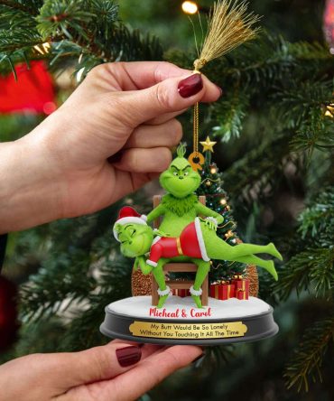 Funny Green Monsters - Couple Ornament - Personalized Christmas Gifts 03Namg220825