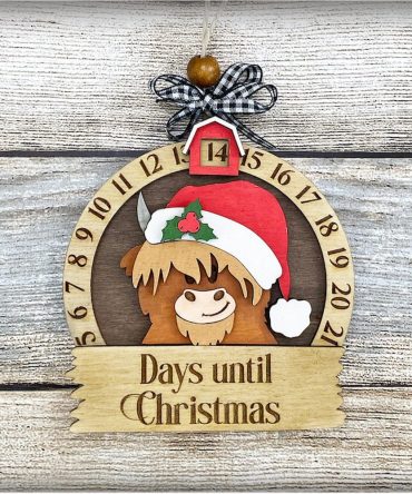 Gifts For Cow Lovers Christmas Ornament 49Acxx280824 Highland Cow Countdown Days Until Christmas