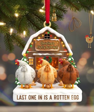 Chicken Farm Acrylic Ornament - Personalized Gift For Farmer Christmas Ornament 02Namg170925