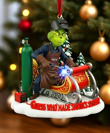 Badass Welder Christmas Ornament, Personalized Gifts For Welder 01Qhqn130925