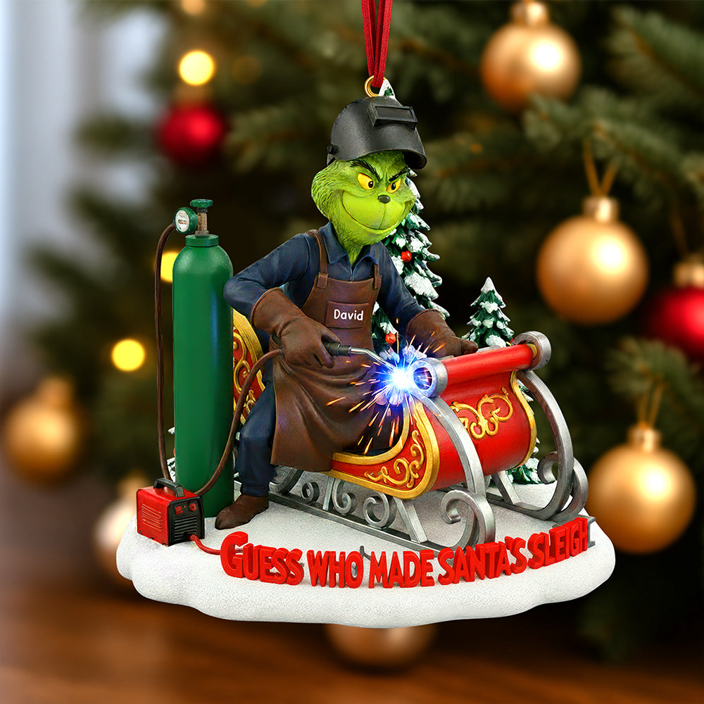 Badass Welder Christmas Ornament, Personalized Gifts For Welder 01Qhqn130925
