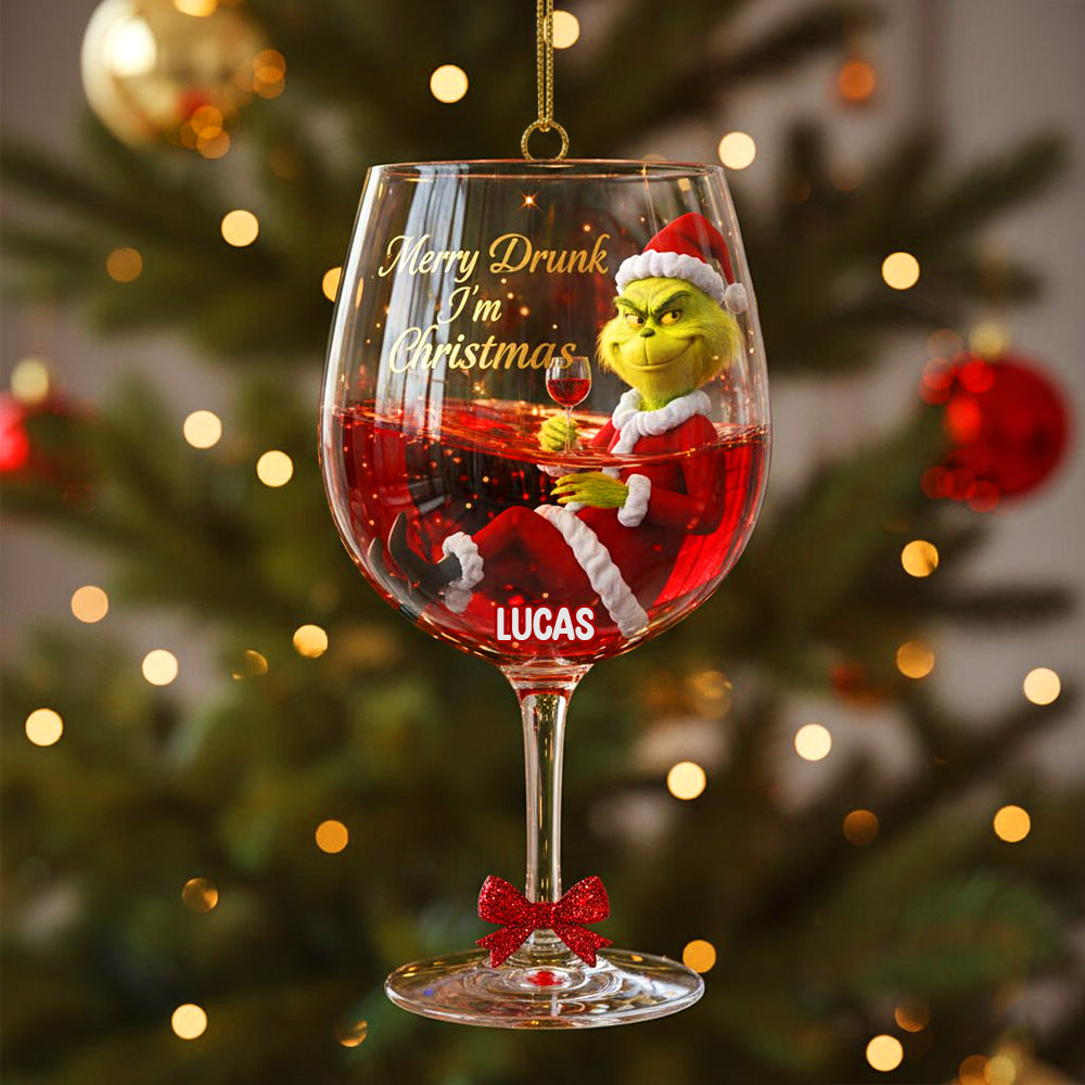 Personalized Funny Gifts For Drinking Lovers Christmas Ornament Merry Drunk - I'M Christmas 04Pgtn071025