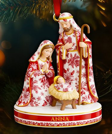 Toile De Jouy Nativity Christmas Ornament – Personalized Gifts For Believers 02Pgdt021025