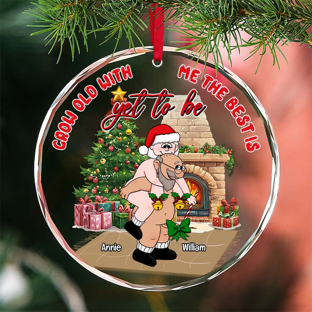 Old Couple Ornament - Naughty & Naked Couple - Personalized Gifts For Couple