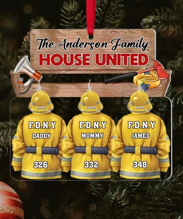 Personalized Christmas Gift For Firefighter Family Ornament 03Hupu171024