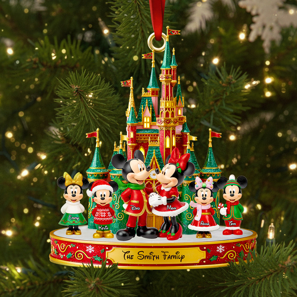 Magical Family Christmas Castle Ornament - Personalized Gifts For Family 04Pgdt061025