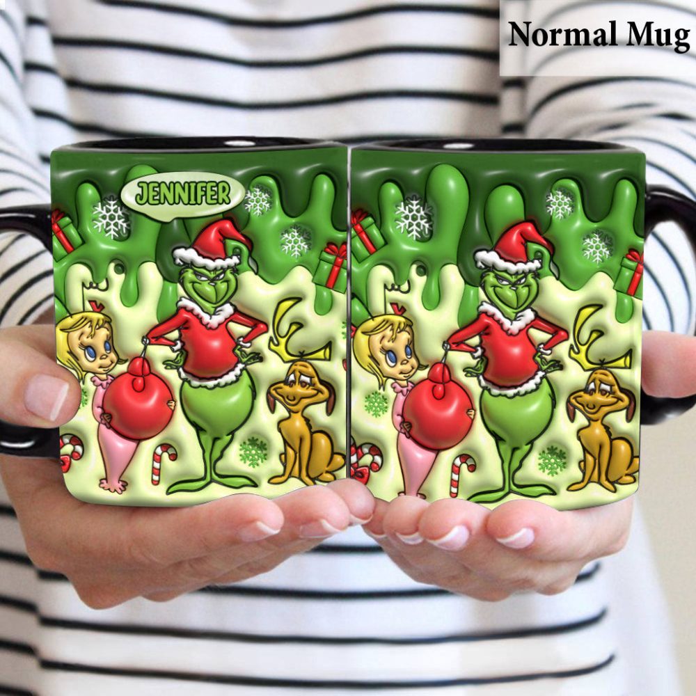 Merry Grinchmas - Personalized Stole Christmas Mug Grinch Mug - Image 4