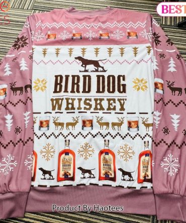 Bird Dog Whiskey Ugly Christmas Sweater - Cozy Festive Design For Whiskey Lovers