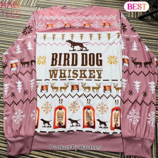 Bird Dog Whiskey Ugly Christmas Sweater - Cozy Festive Design For Whiskey Lovers