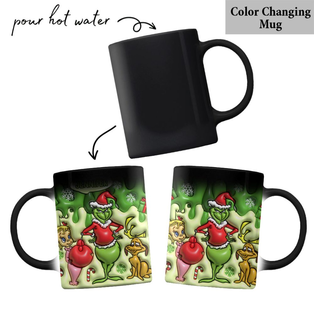 Merry Grinchmas - Personalized Stole Christmas Mug Grinch Mug - Image 3
