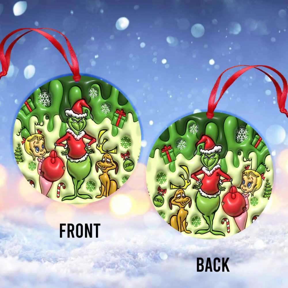 Merry Grinchmas - Personalized Stole Christmas Ornament Grinch Christmas Ornaments, Grinch Lover Gifts, Unique Grinch Ornaments, Custom Grinch Decor - Image 5