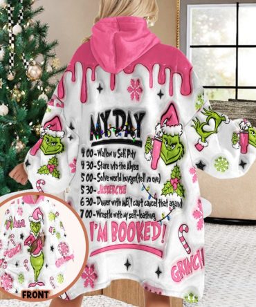 I'M Booked - Personalized Stole Christmas Blanket Hoodie Grinch Blanket Hoodie